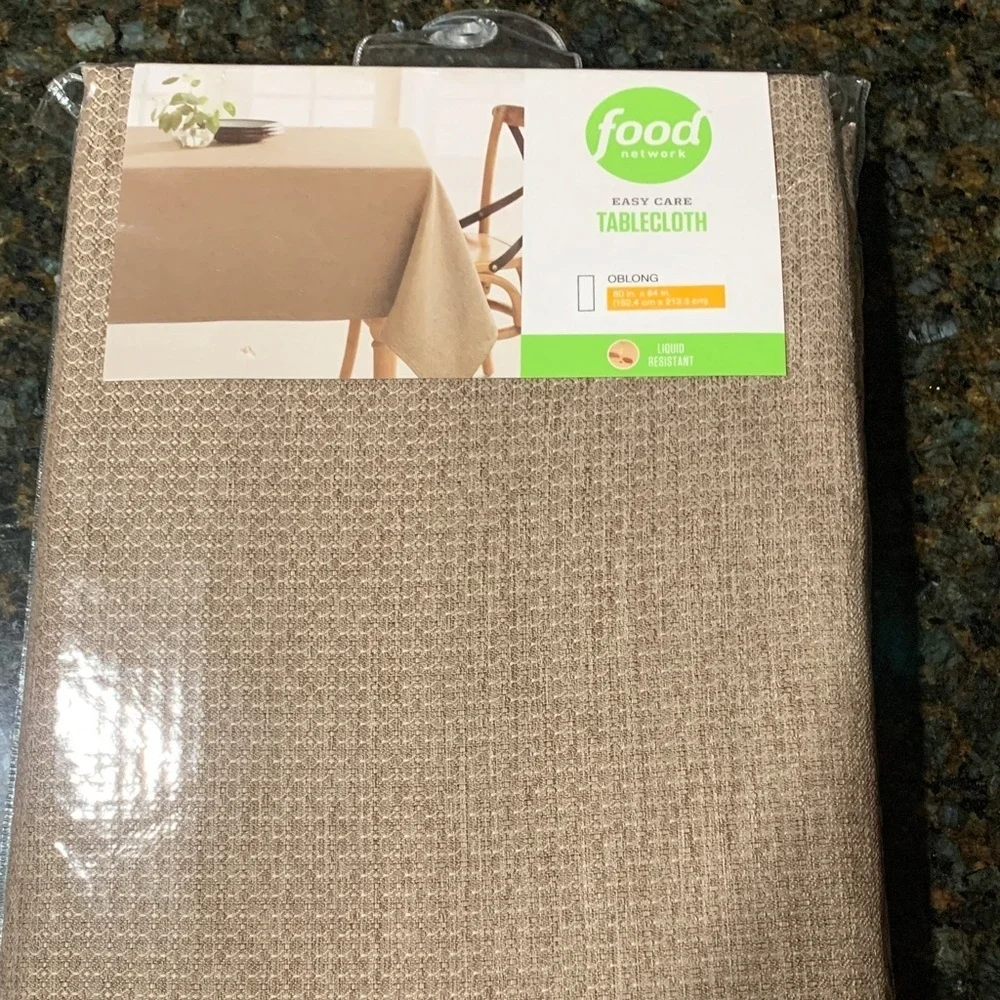Food Network Easy Care clay colored Tablecloth. Size 60x84, oblong.
